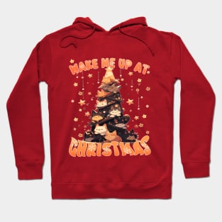 Wake Me Up at Christmas - Catmus Chrismas Tree Hoodie